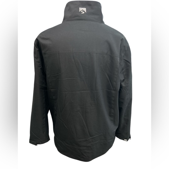 Storm Creek Mens Fleece Lined Full Zip Jacket Black XL Zip Pockets Button Collar - Picture 5 of 15